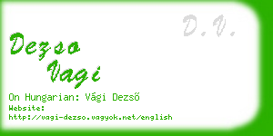 dezso vagi business card